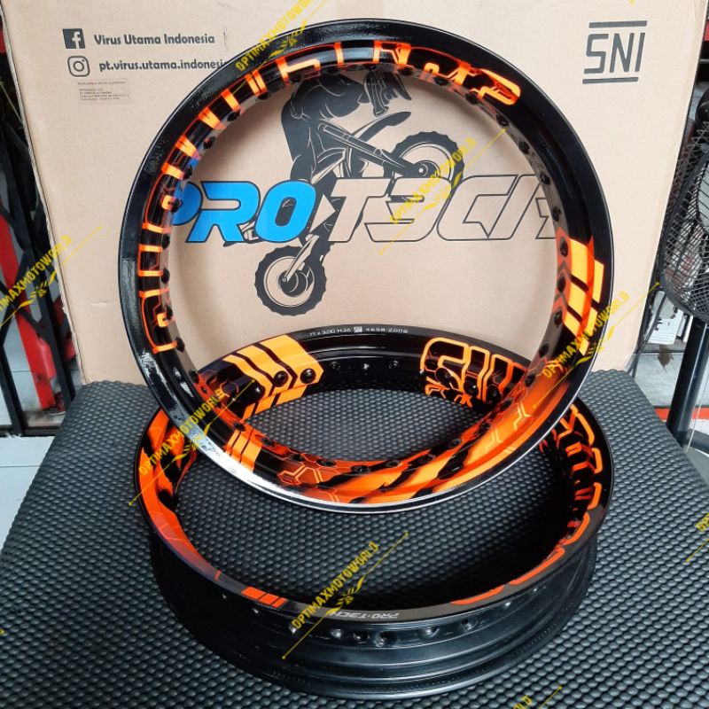 VELG PROTECH SUPERMOTO DTRACKER KLX WR CRF DAN SUPERMOTO LAINNYA UKURAN  300/350×17
