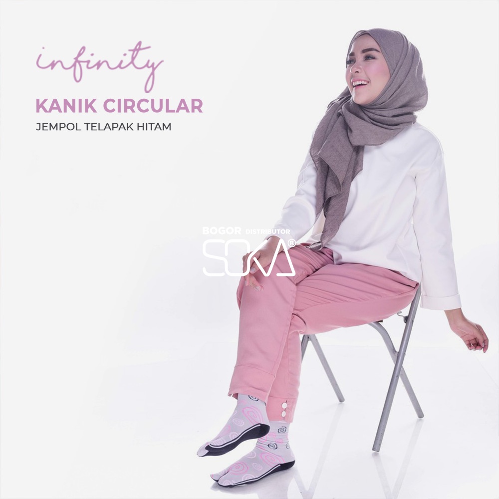 Kanik Infinity Circular - Kaos Kaki Jempol Motif Bundar - Distributor Kanik