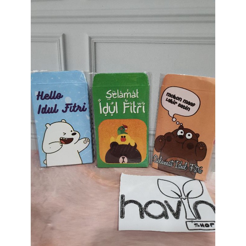 AMPLOP LEBARAN ukuran. S (5.5cm X 9cm)/ANGPAO IDUL FITRI uk. S-Bear