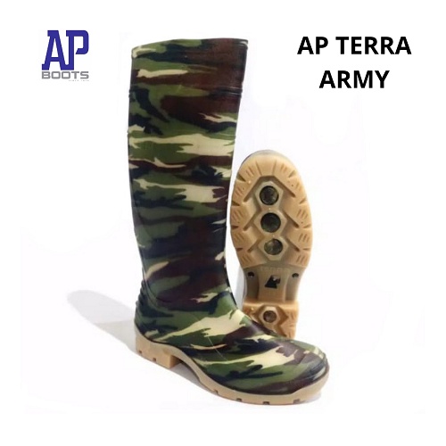 SEPATU BOOT AP TEMURAH TERRA ARMY - AP TERRA ARMY 40-42 - SEPATU BOOT SAFETY KARET - AP BOOTS ARMY - SEPATU BOOTS ARMY - FANZ STORE