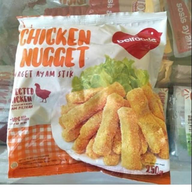 

Belfoods Chicken Nugget Stick 250gr/Naget Ayam Stik Frozend