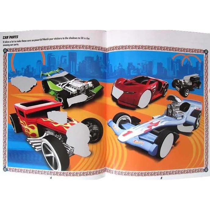 

Buku Sticker Book Treasury Hot Wheels 350 Reusable Stickers