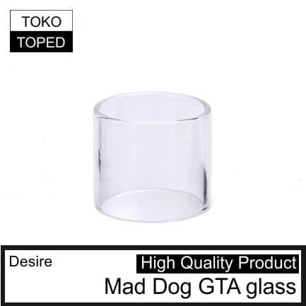 koleksi tabung bahan kaca MAD DOG GTA Replacement | 25mm kaca 25 3.5ml warna glass bening