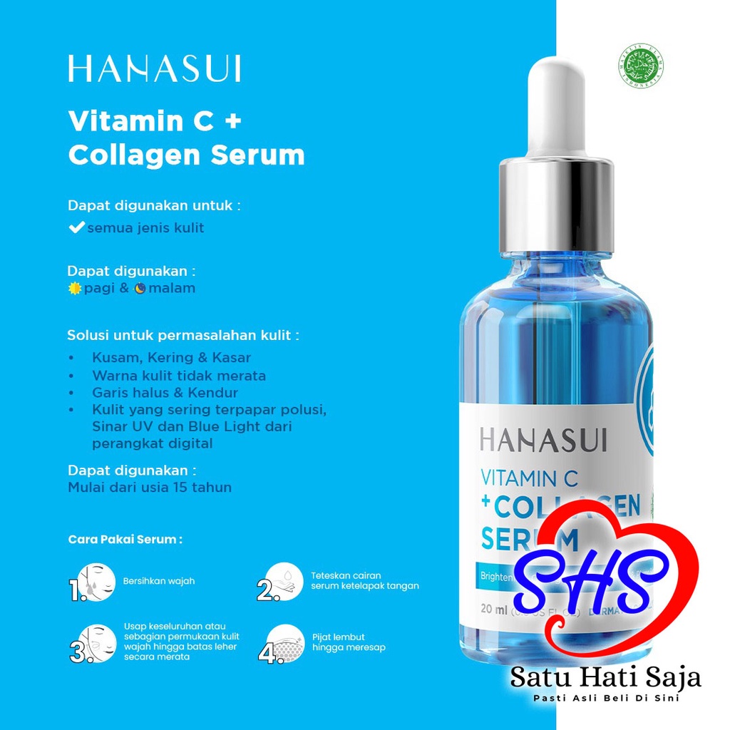 Jual HANASUI SERUM VITAMIN C COLLAGEN (BIRU) | Shopee Indonesia