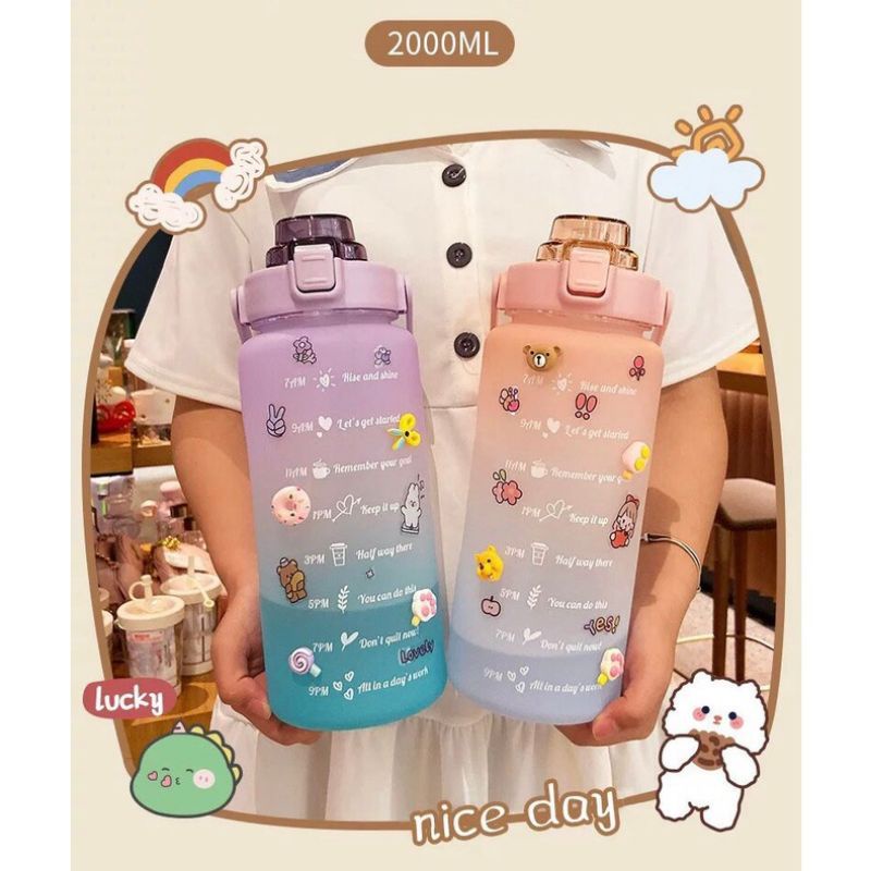 Botol Minum Viral 2 Liter Murah