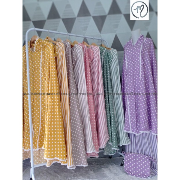 Mukena Dewasa Rayon 2in1 POLKADOT Jumbo!