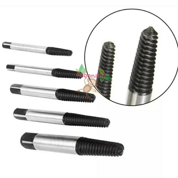 Bolt Extractor 5pcs screw extraction damaged tool kit diy remover