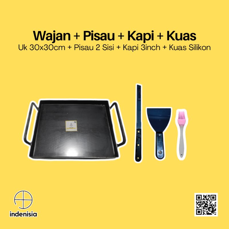 [COD] Paket Komplit / Plat Roti Bakar / Wajan Roti Bakar / Wajan Kebab Mini / Panggangan Roti / Loya