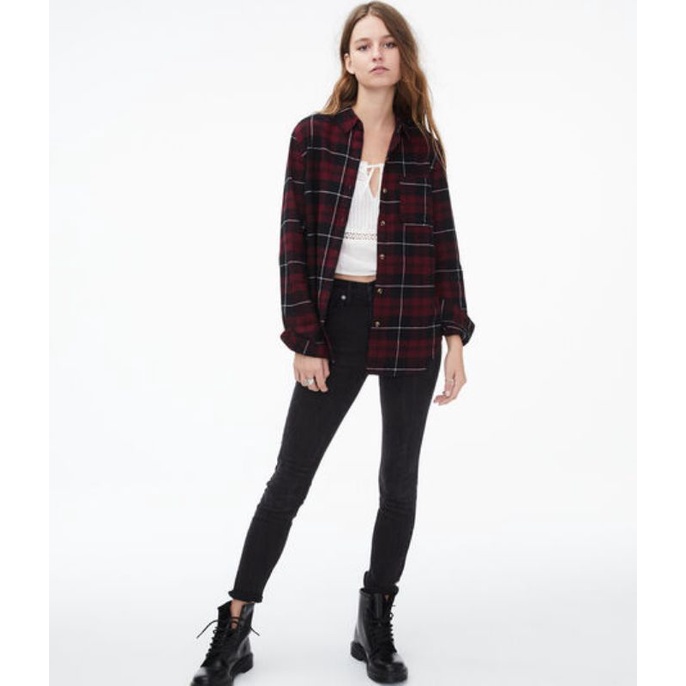 AEROP*STEL CLASSIC SQUARES FLANEL SHIRT