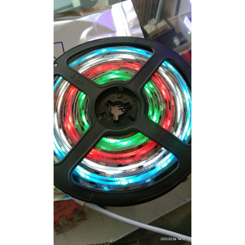 led strip rgb running dc 12v tipe 5050 1rol panjang 5meter waterproof