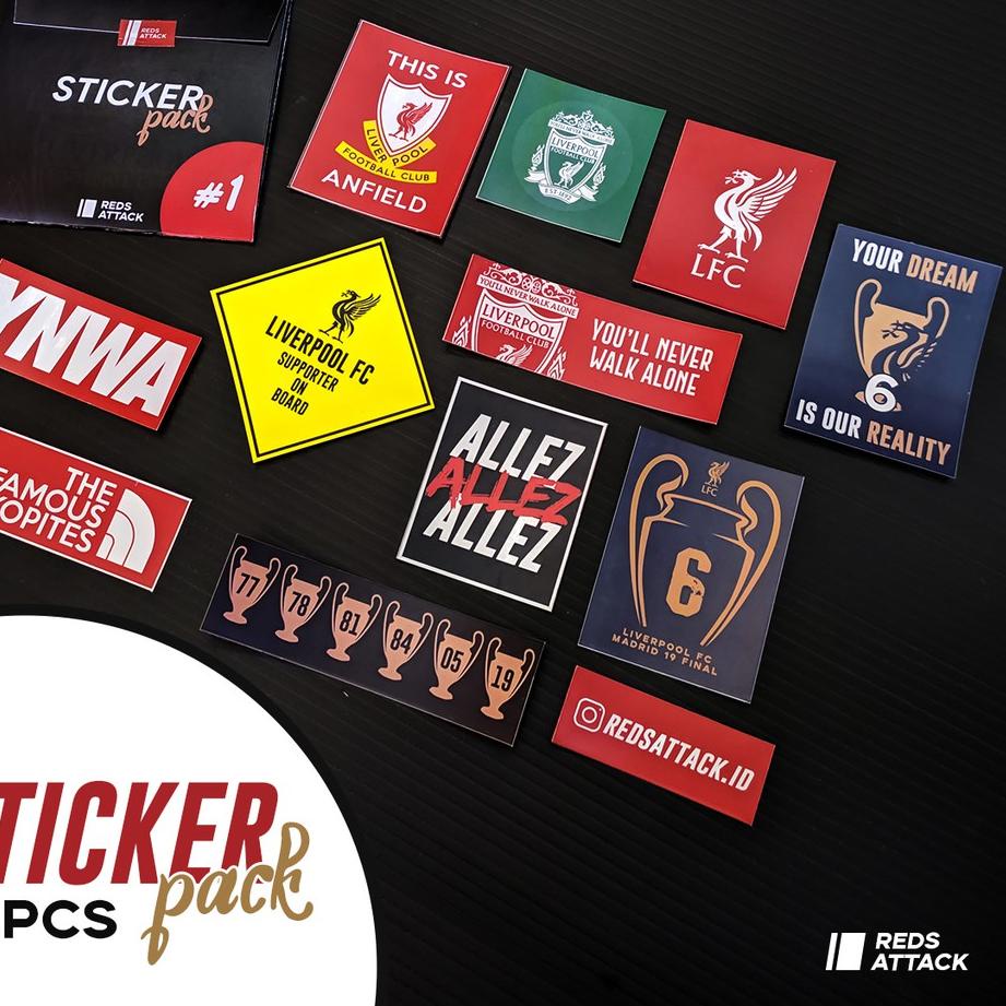 

[KODE PRODUK Q0RBO6981] STICKER PACK #1 Liverpool / YNWA 12pcs Stiker Vinyl Anti Air