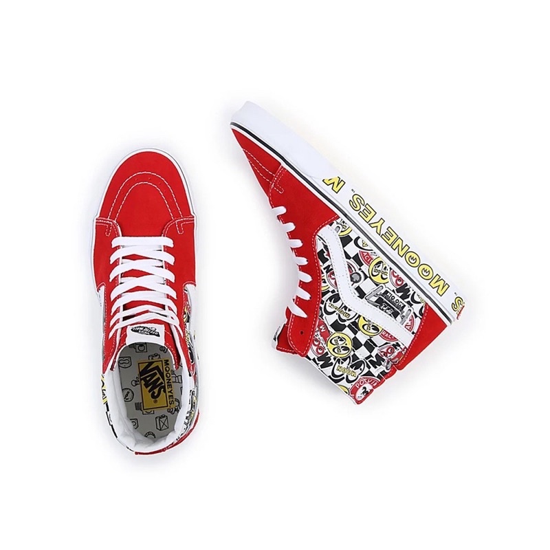 Vans Sk8 Hi X Mooneyes Red Yellow Original