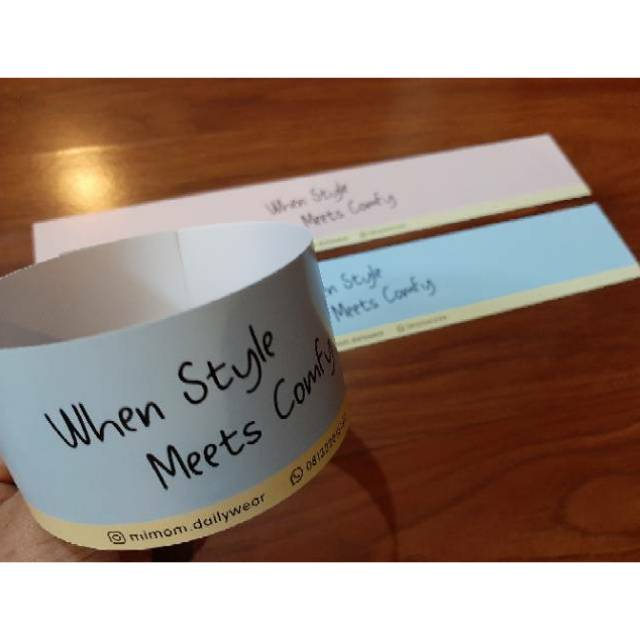 Label Roller Rol pengikat Hijab/kaos kaki/Baju/Souvenir/Ucapan terimakasih