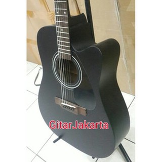 Gitar Akustik Elektrik Merk  Ibanez Warna  Hitam  Doff  