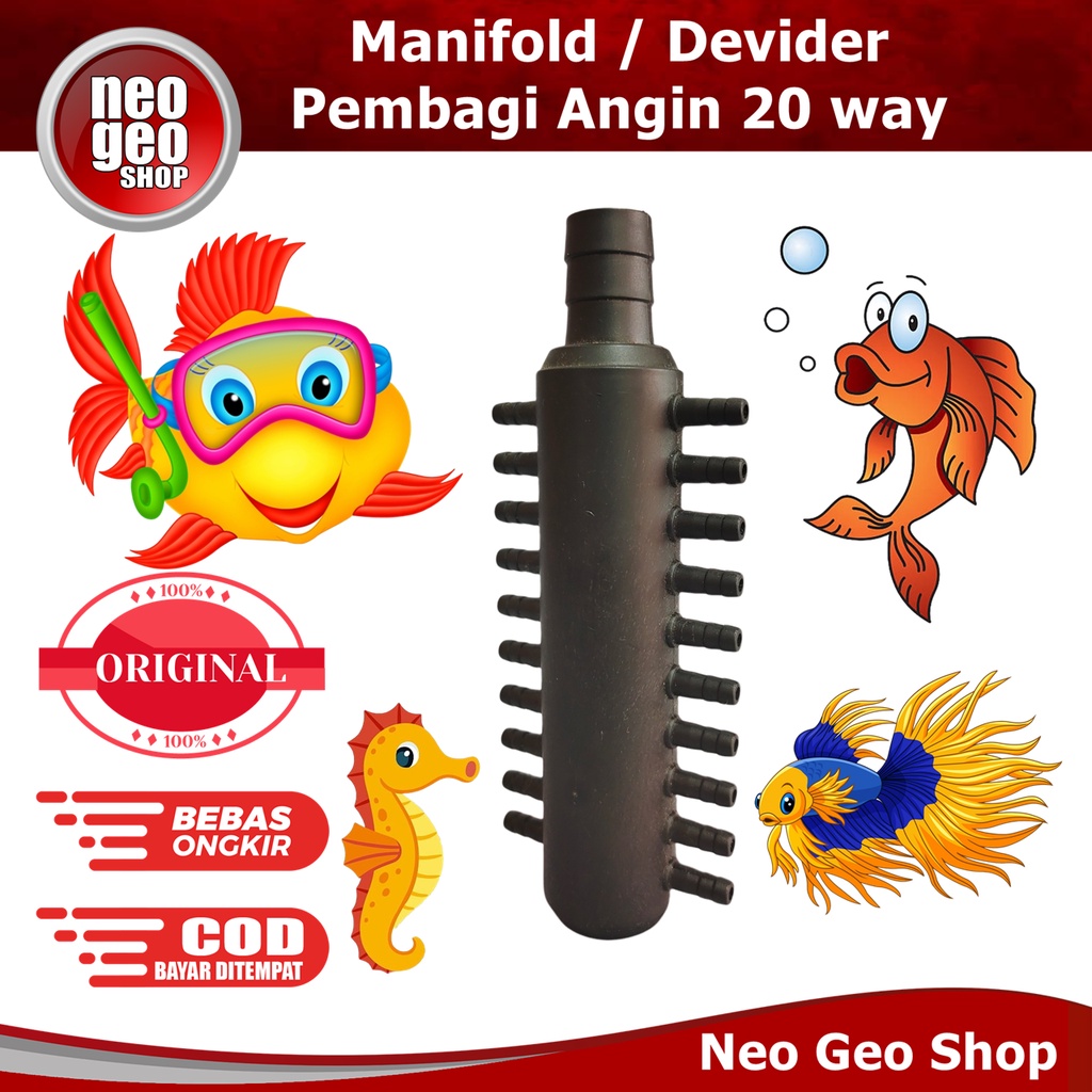 manifold 20 way air devider Pembagi cabang Udara Aerator Air Pump