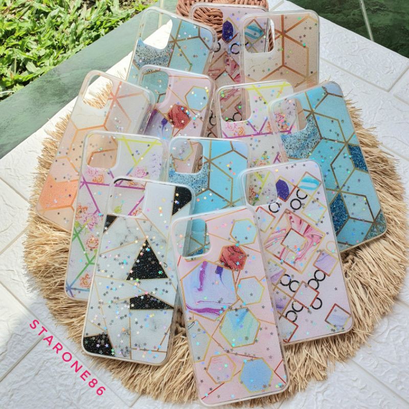 Case Fuze Oppo A52/A92 Abstrak Sparkle Glitter