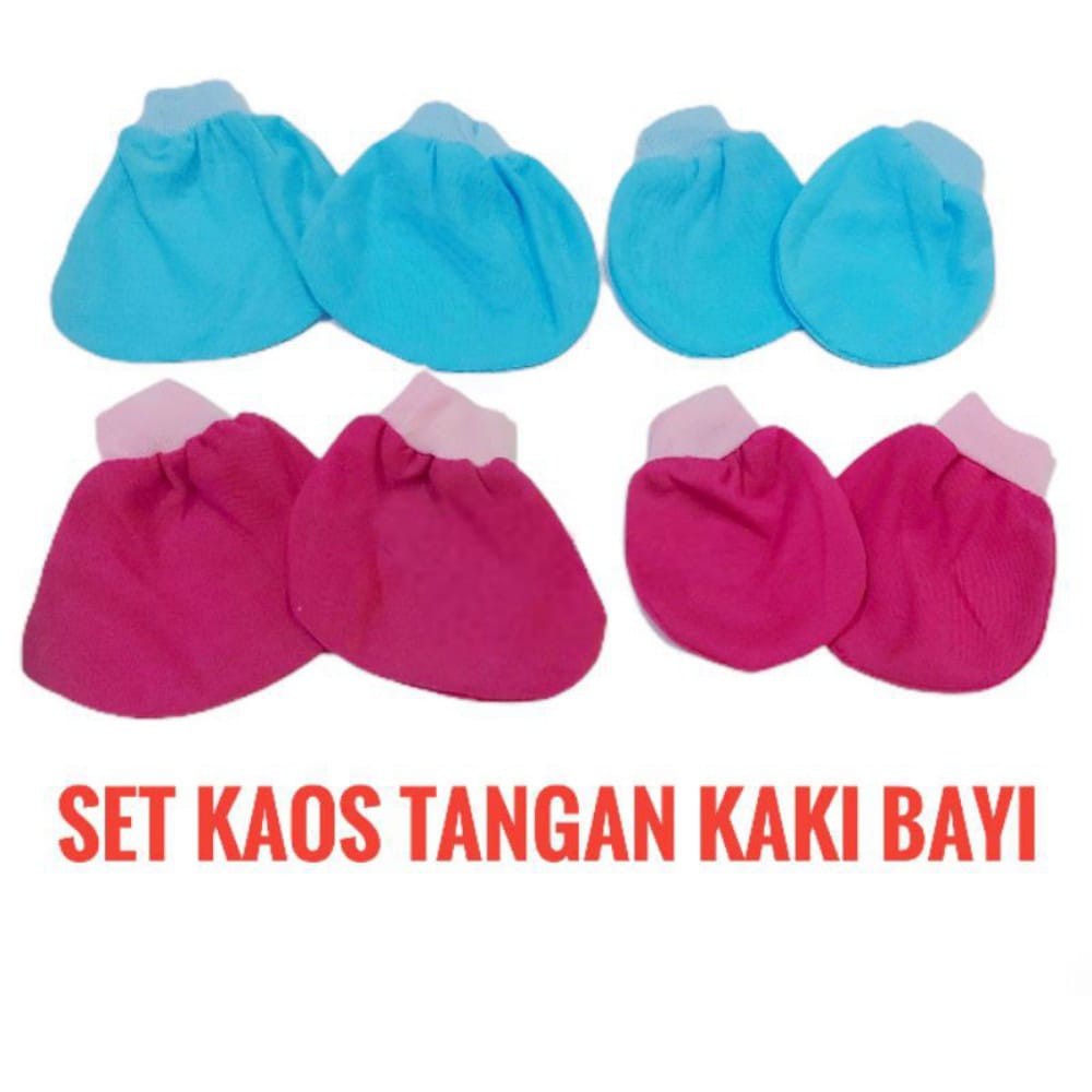 1/2 Lusin (6 set) Sarung tangan dan kaos kaki Warna bayi perlengkapan bayi lahir