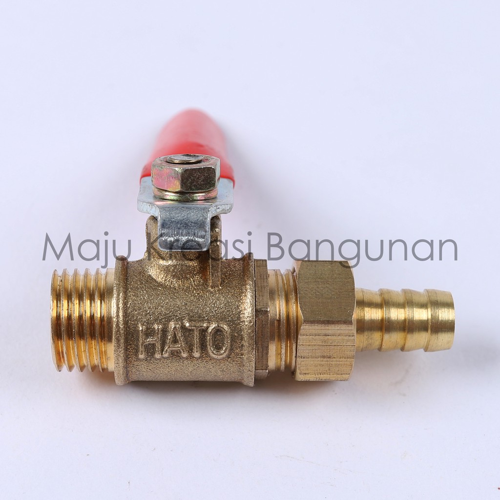 Stop Kran Angin Kompresor / Ball Valve 1/4 Inch Kuningan HATO 1/4Inch 1/4Inci 1/4&quot;