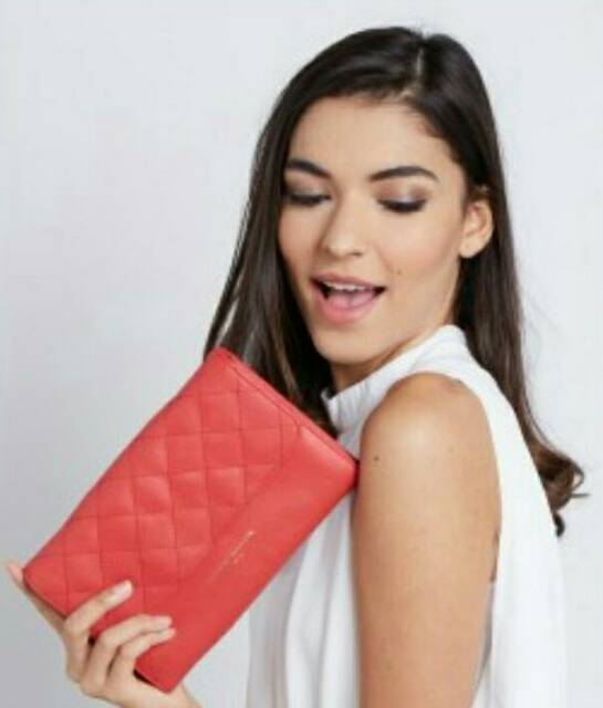 Dompet Elisabeth Dompet dan Tas Selempang Wanita Shopie Martin Paris Warna Merah