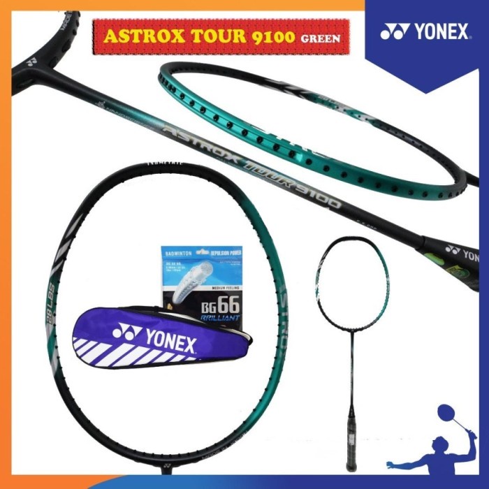 TERBARU NEW YONEX ASTROX TOUR 9100 AX9100 AX 9100 RAKET BADMINTON ORIGINAL - GREEN