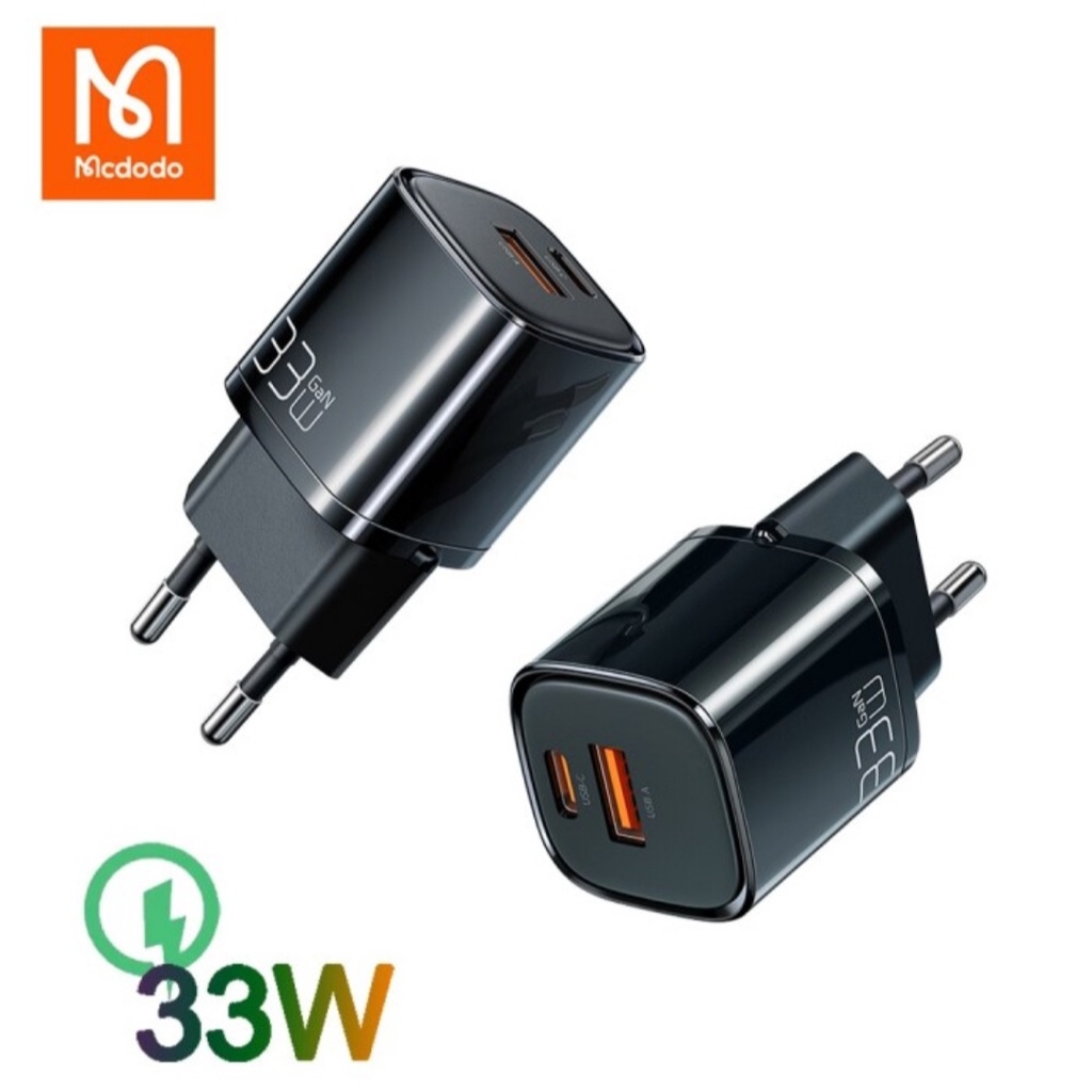 MCDODO GAN 33W CH-015 Adaptor Charger Dual PD Usb Fast Charging