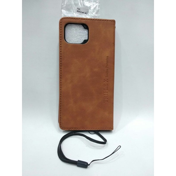 OPPO RENO 4F FLIP COVER MAGNETIK