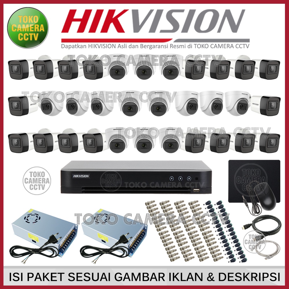 PAKET CCTV HIKVISION 2MP 32 CHANNEL 32 KAMERA