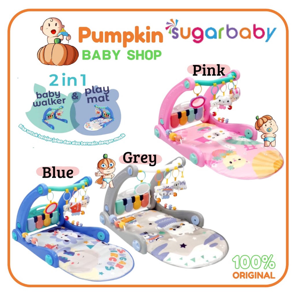 SugarBaby 2in1 Baby Walker &amp; Playmat - Push Walker