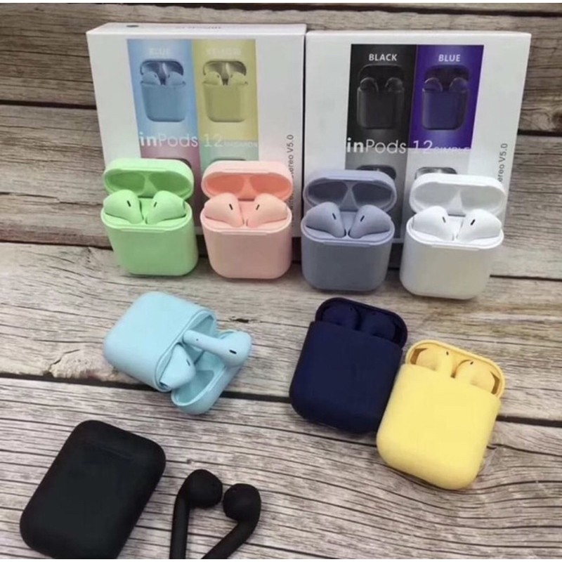 Headset Bluetooth Inpods 12 i12 TWS Macaron Earphone Bluetooth Warna Murah