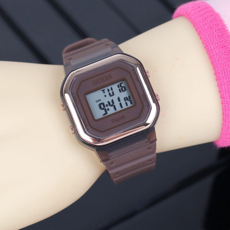 jam wanita guess analog/jam guess wanita rubber super