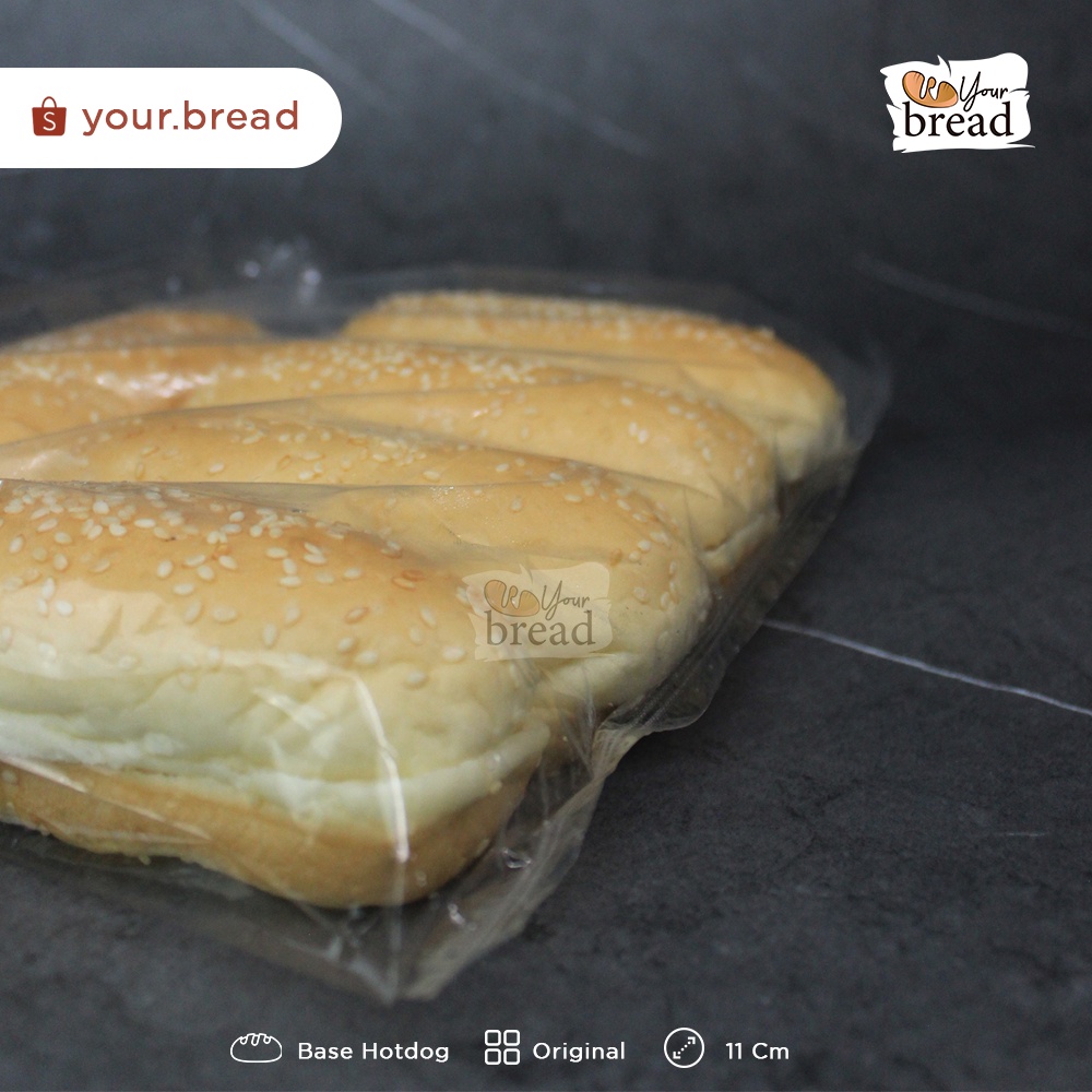 

Roti Hotdog Original 11cm isi 5 | Base Hotdog (Long Burger) 11cm