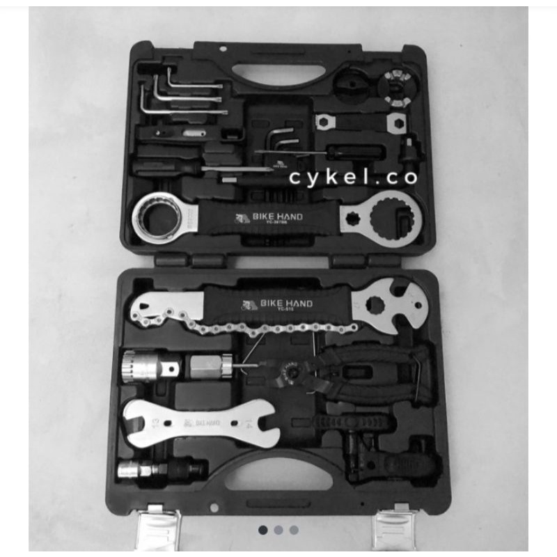 bike hand YC 721 bike tool box set reparasi bengkel sepeda bike tools