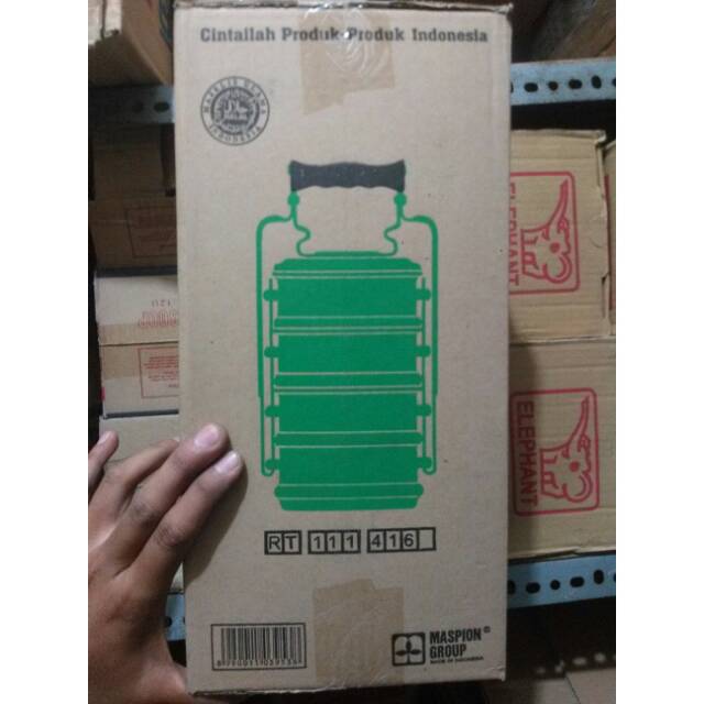 Rantang susun 4 16cm / rantang enamel susun 4 16cm / rantang maspion susun 4 16cm