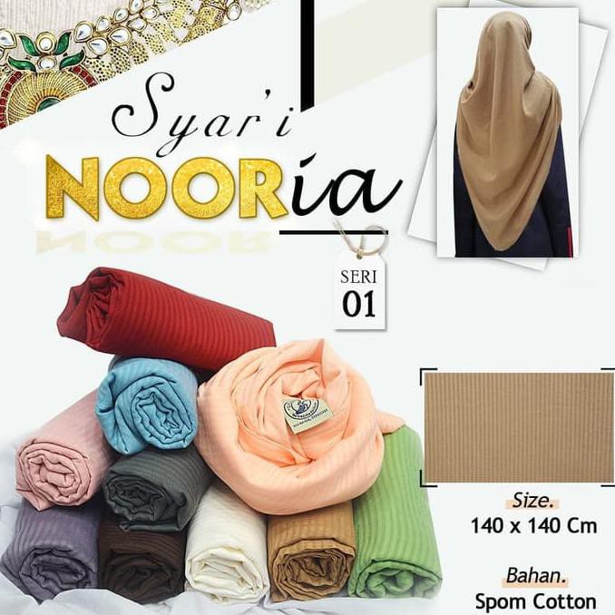 Kerudung Segi Empat Syar'I Nooria Umama Scarf Hijab Jilbab Syari