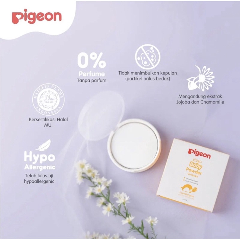 [BISA COD] PIGEON Baby Powder Compact 45Gr