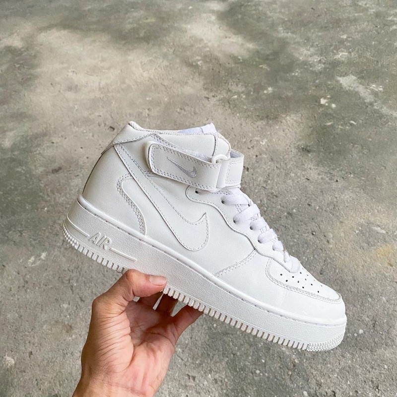 NIKE AF1 MID TRIPLE WHITE