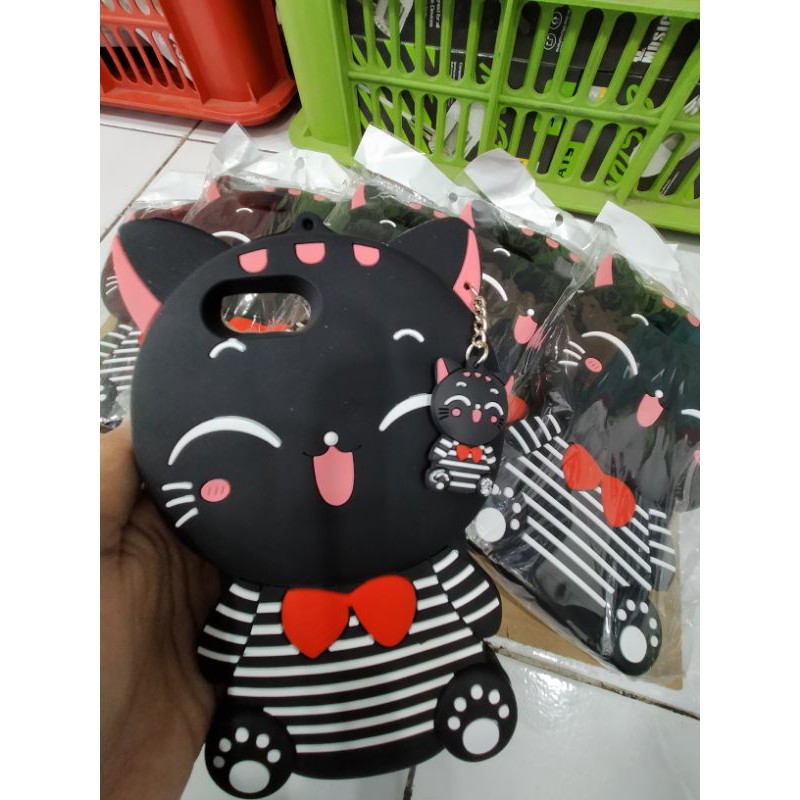 Silicon 3D case boneka kucing All type