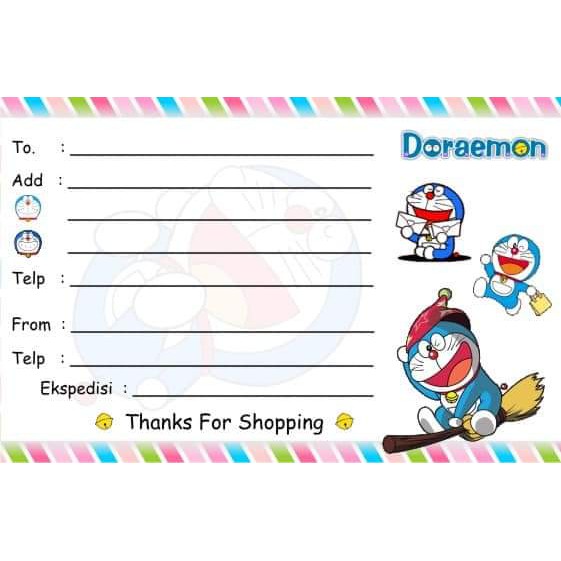 30+ Ide Stiker Pengiriman Olshop Kosong Doraemon