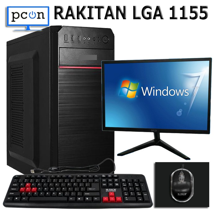 PC RAKITAN WARNET OFFICE i3 3240/ram 4g MONITOR 19INCH SPC