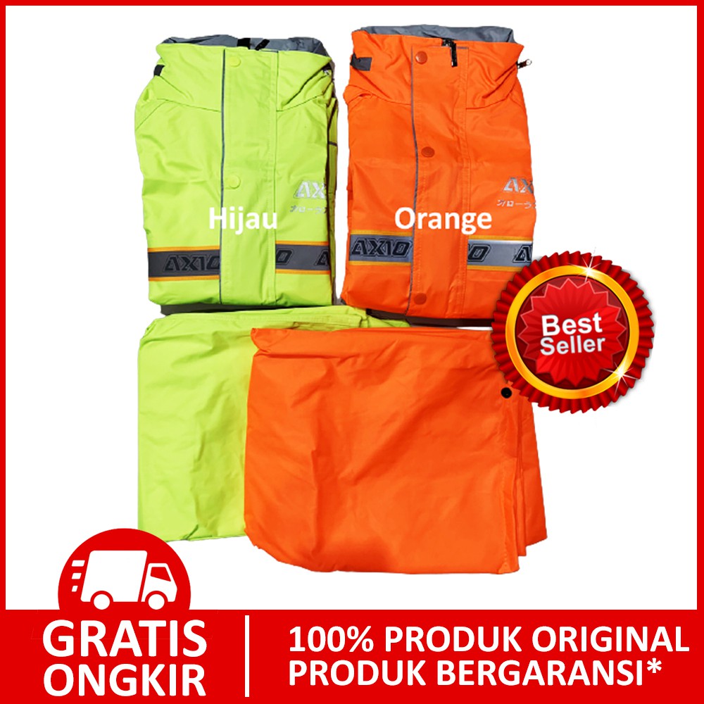 Jas Hujan AXIO Wanita ORIGINAL 100% Mantel Cewek Warna TOSCA PINK HIJAU ORANGE UNGU Kualitas Terbaik