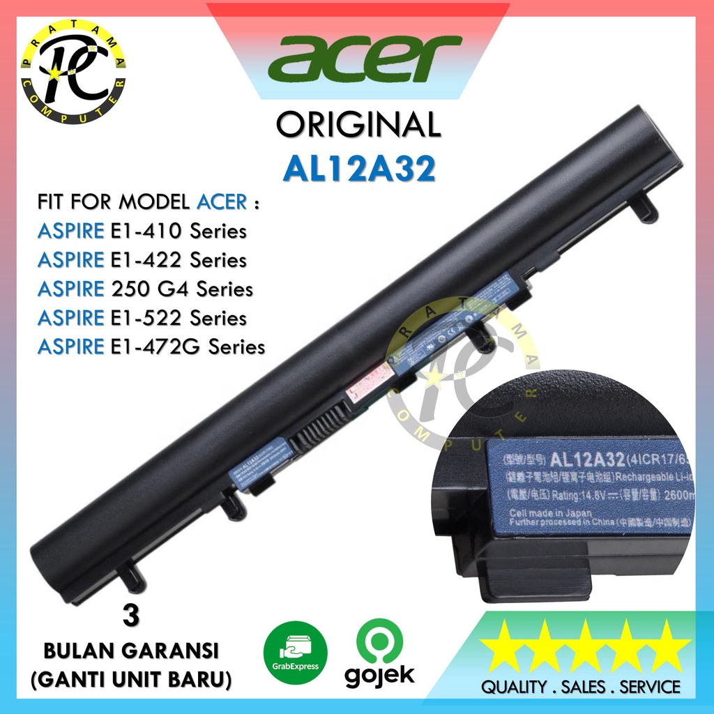 baterai acer e1 472g E1-410 Series al12a32 original