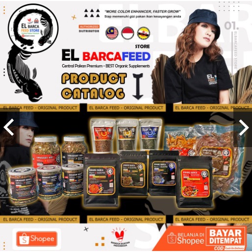 ELBARCA UMAGGOT PAKAN UDANG MAGGOT MIX KERING PREMIUM BLUE RED YELLOW  IKAN CHANNA CHANA ARWANA AROW