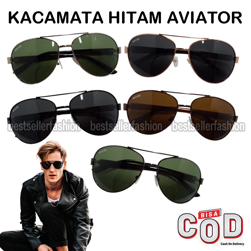 kacamata Hitam Pria Wanita Original Fashion Aviator Anti Silau / Sunglasses Unisex UV Protection / Kaca mata Gaya Pria