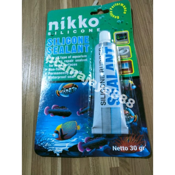 

LEM KACA SEALANT NIKKO KECIL 30GR SILICONE CLEAR BENING AQUARIUM RUBBER KARET
