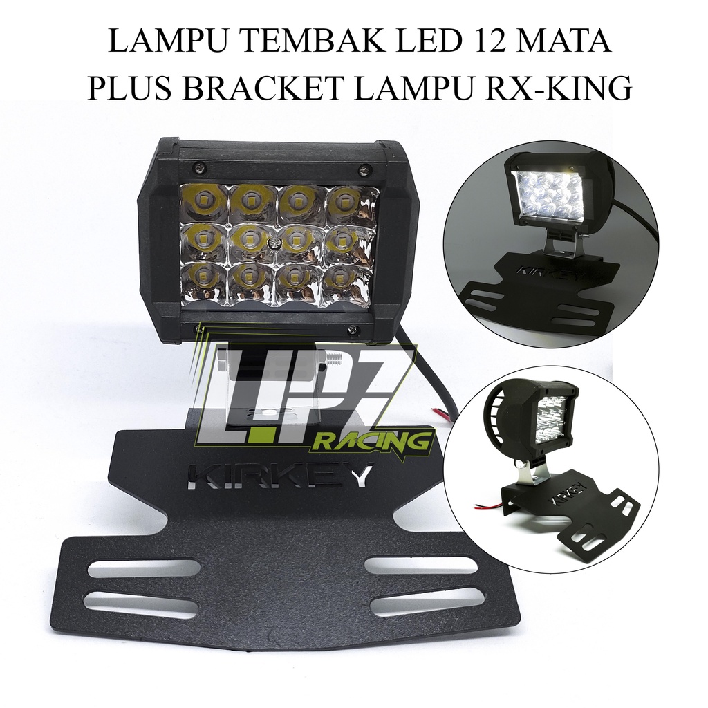 LAMPU HEADLIGHT LAMPU DEPAN LED RX-KING SERIES 6,12,18,24 LED PEARL CAHAYA PUTIH LENGKAP DENGAN PLAT BRACKET DUDUKAN LAMPU KIRKEY