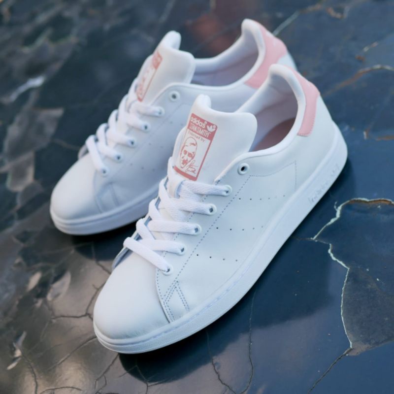 Sepatu Adidas Stan Smith White Peach ORIGINAL PREMIUM QUALITY BNIB Sepatu Wanita / Sneakers Wanita /