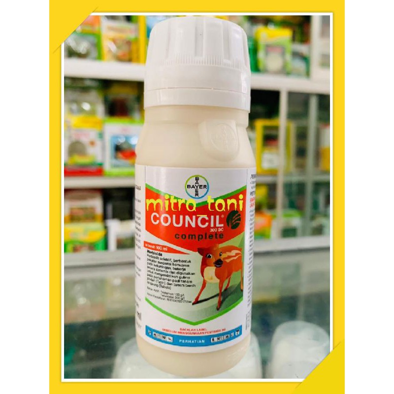 herbisida sistemik selektif pra purna tumbuh khusus padi COUNCIL COMPLETE 300SC isi 100ml dari BAYER