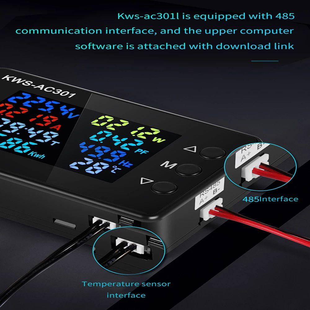 POPULAR Populer Digital Voltmeter Ammeter KWS-AC301 Didedikasikan Detektor Daya Chip 0-100A Power Energy Meter