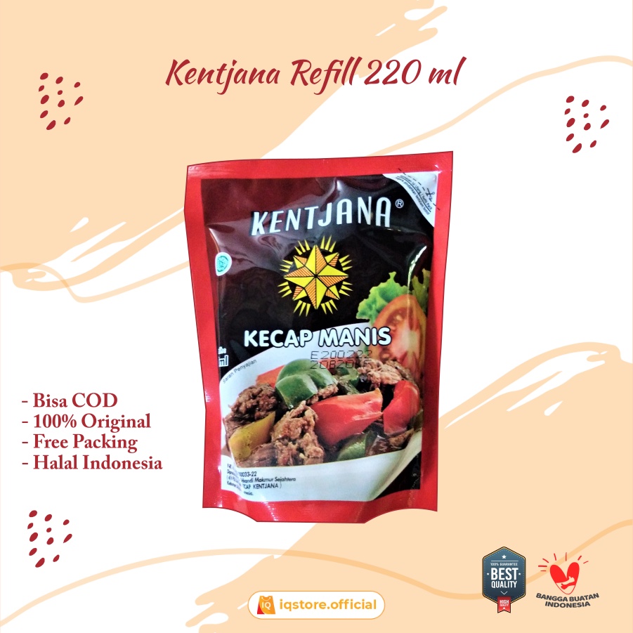 

Kecap Kentjana Refill 220 ml / Kecap manis / Kecap Kencana / Kecap asli kebumen