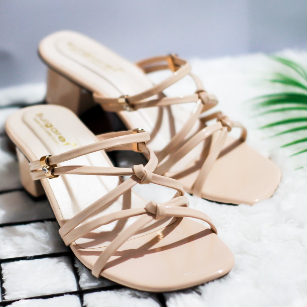 Sandal Heels Strap Tali silang Belakang R 99-8